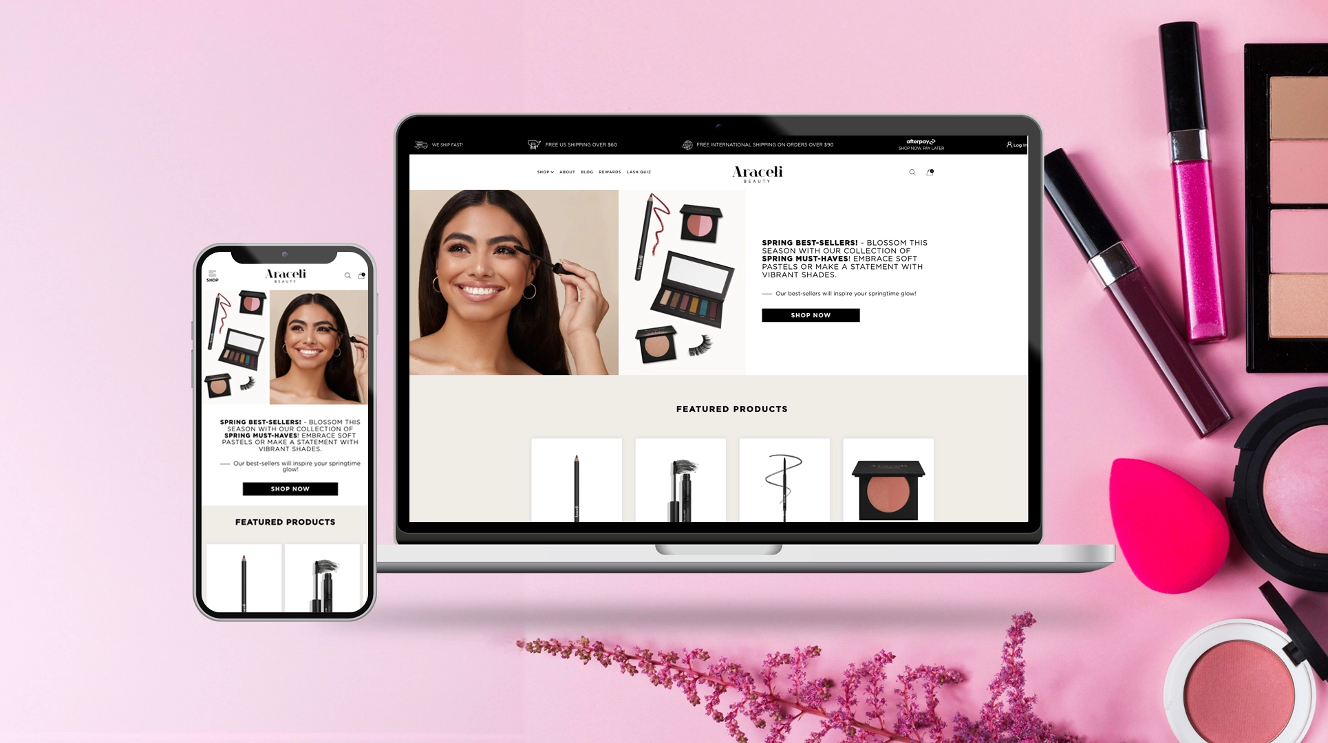 ARACELI BEAUTY SHOPIFY eCOMMERCE PLATFORM 