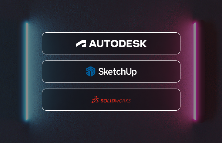 Autodesk Fusion 360 SketchUp Solidworks