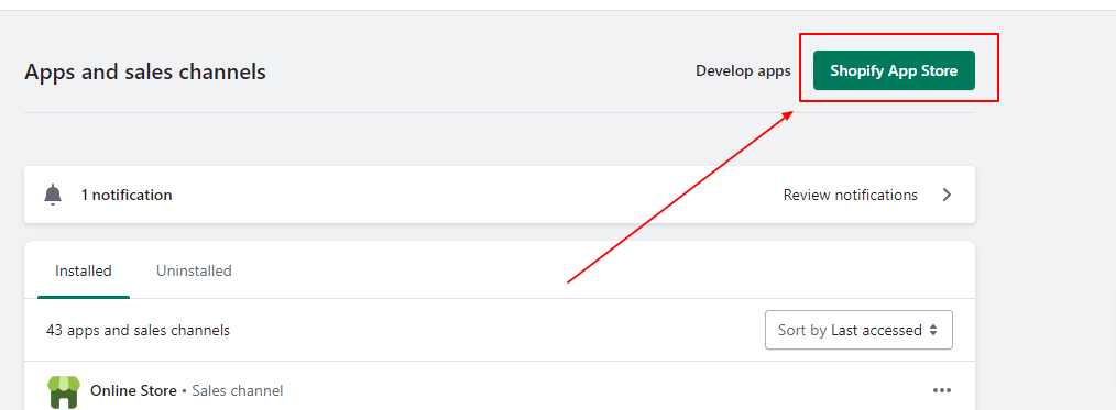 shopify app store