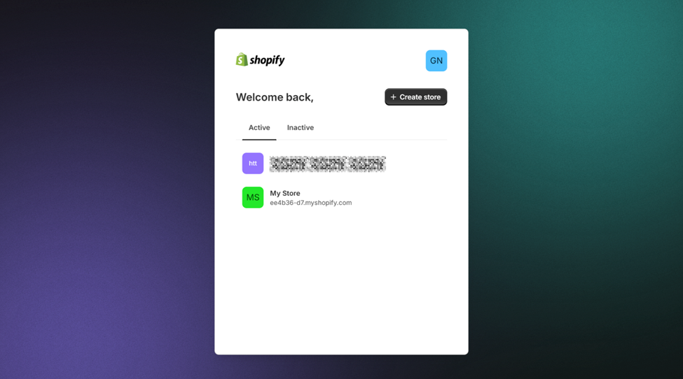 shopify store