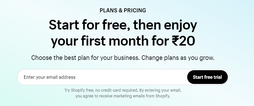 enjoy your shopify free trial