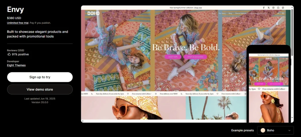 Envy Shopify Theme
