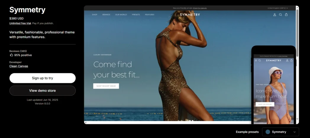 Symmerty Shopify Theme